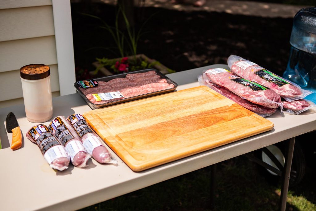 Baby Back Ribs, Pork Tenderloins and Sausages Breaking in the Meadow Creek BX25 Box Smoker