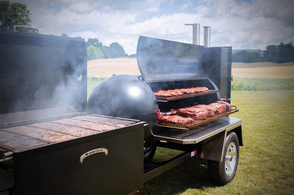 Meadow Creek TS250 Tank_Smoker and BBQ42 Chicken Cooker