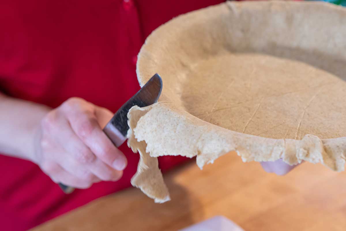 Prepping the Crust My Grandma’s Pecan Pie in a Big Green Egg
