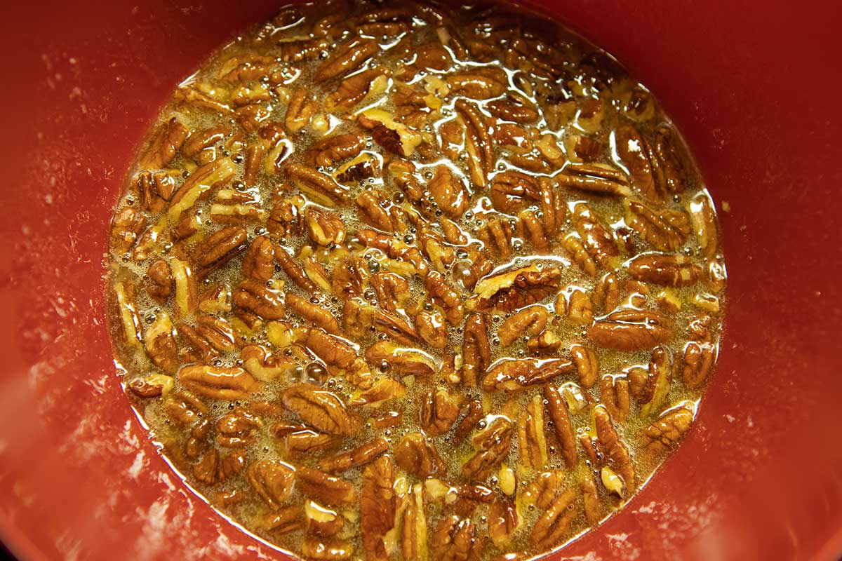 Pecans My Grandma’s Pecan Pie in a Big Green Egg