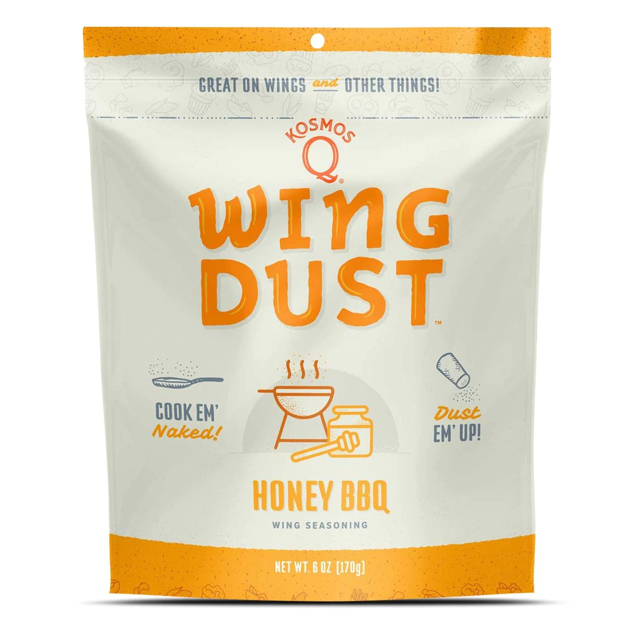 Kosmos Q Wing Dust Honey Barbecue BBQ Seasoning 6 oz