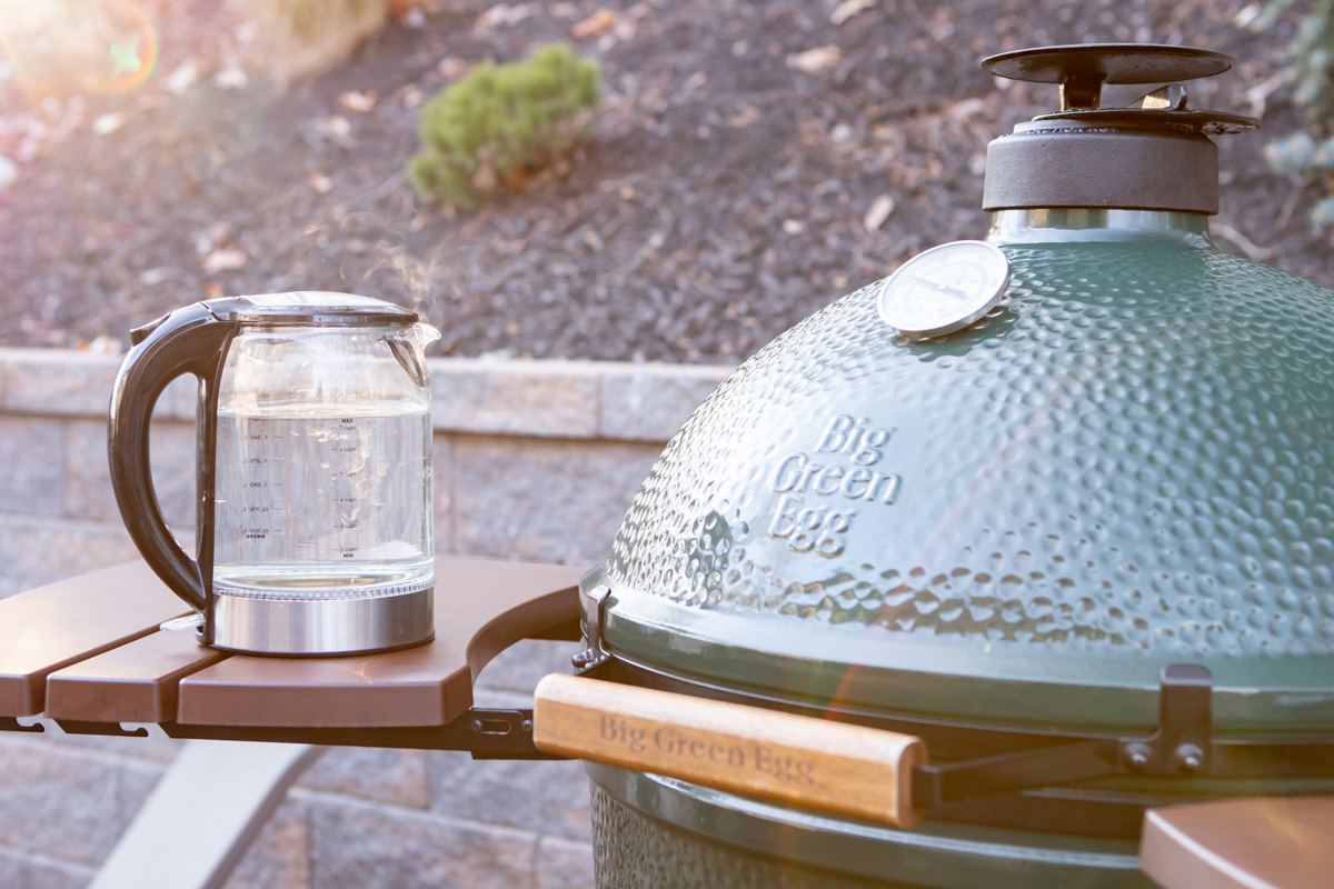 Mix the Filling Pumpkin Cheesecake Recipe on the Big Green Egg