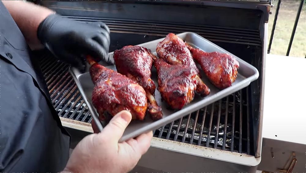 Weston Indoor Smoker Smoked Turkey Legs using Internal Probe 