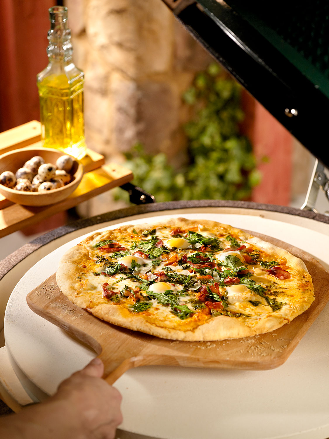 Big Green Egg Baking Pizza Stone Meadow Creek Barbecue Supply