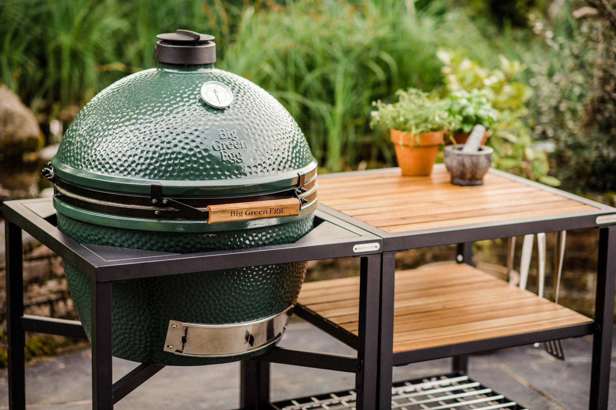 Large big top green egg table
