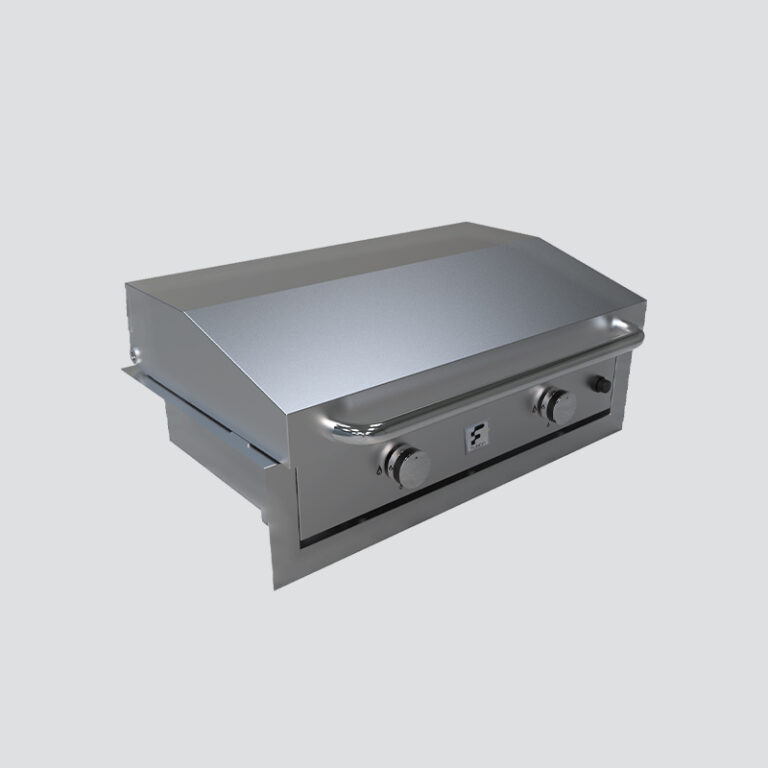 Fusion GFE75 Double-Burner Gas Griddle With Stainless Steel Lid on Insulating Liner