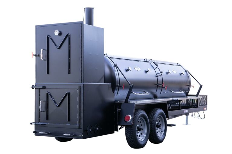 Meadow Creek TS1000 BBQ Smoker Trailer With Optional Stainless Steel Exterior Shelves