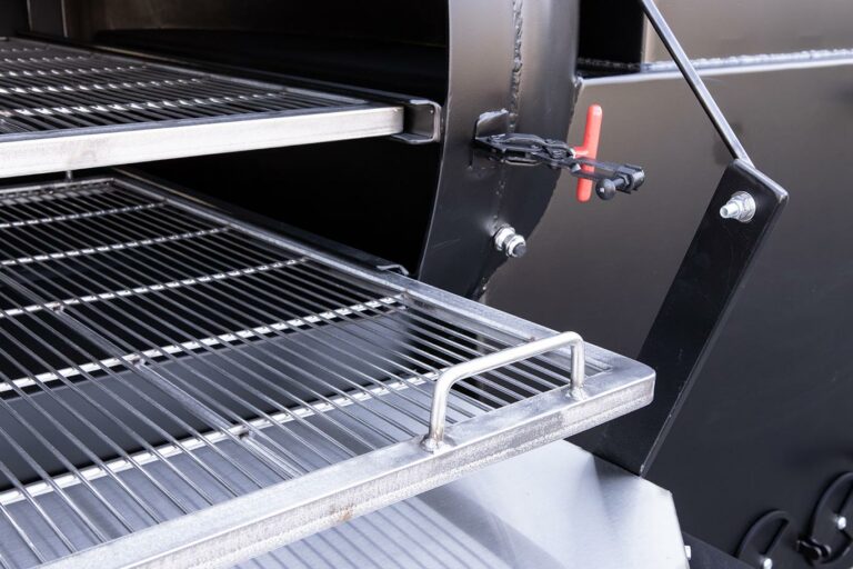 Sliding Stainless Steel Grates (Shown With Optional Stainless Steel Exterior Shelves)