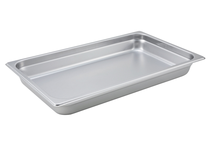 Winco Full-Size 2" Stainless Steel Steam Pan