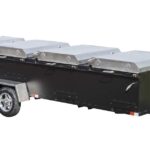 Stainless Lids Trim Package Slide out Grates on Meadow Creek BBQ144 Chicken Cooker Trailer
