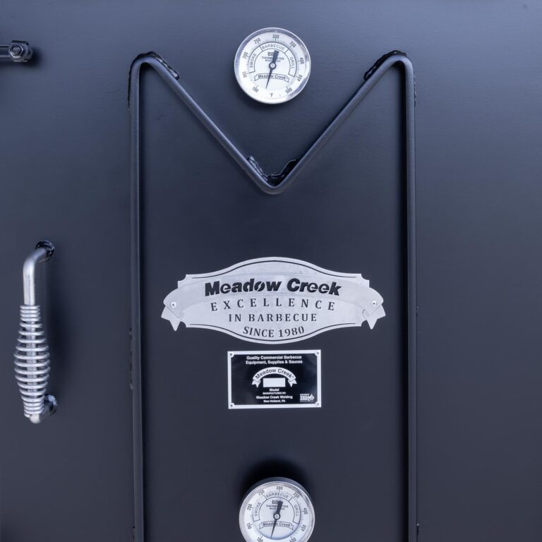 Stainless Steel Calibratable Thermometers on Meadow Creek BX50 Box Smoker