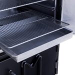 Slide out Stainless Steel Cooking Grates and Grease Pan on Meadow Creek BX50 Box Smoker