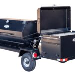 Meadow Creek CD108G Caterer's Delight Trailer With Optional Flat Grate on BBQ42 and Propane Tank