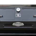 Calibratable Stainless Steel Thermometer and Lid Handle on Meadow Creek PR72G Gas Pig Roaster