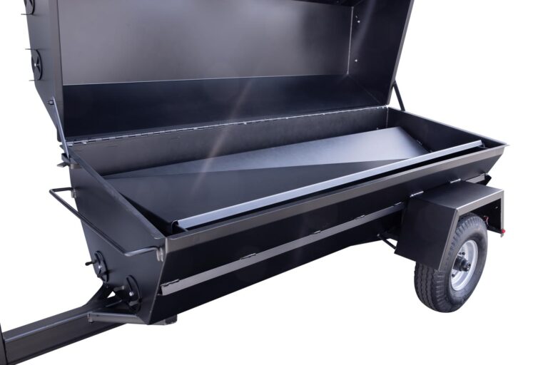 Drip Pan in PR72T Pig Roaster Trailer With Optional Charcoal Pullout