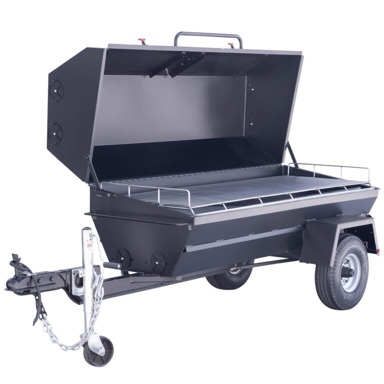 Meadow Creek PR72T Pig Roaster Trailer With Optional Doors in Lid and Charcoal Pullout
