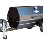 Meadow Creek PR72T Pig Roaster Trailer With Optional Spare Tire Mounted and Charcoal Pullout