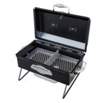 Firebox With Adjustable Divider on Meadow Creek SK23 Steak Grill With Optional Stainless Steel Ash Pan