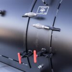 Doors on TS1000 Tank Smoker With Optional Stainless Steel Exterior Shelves and Probe Ports