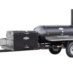 Meadow Creek TS250 Tank Smoker With Optional BBQ42 With Charcoal Pullout and Stainless Steel Exterior Shelves