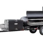 Meadow Creek TS250 Tank Smoker With Optional BBQ42 With Charcoal Pullout and Stainless Steel Exterior Shelves