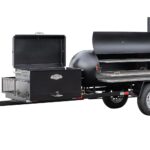 Meadow Creek TS250 Tank Smoker With Optional BBQ42 With Charcoal Pullout and Stainless Steel Exterior Shelves