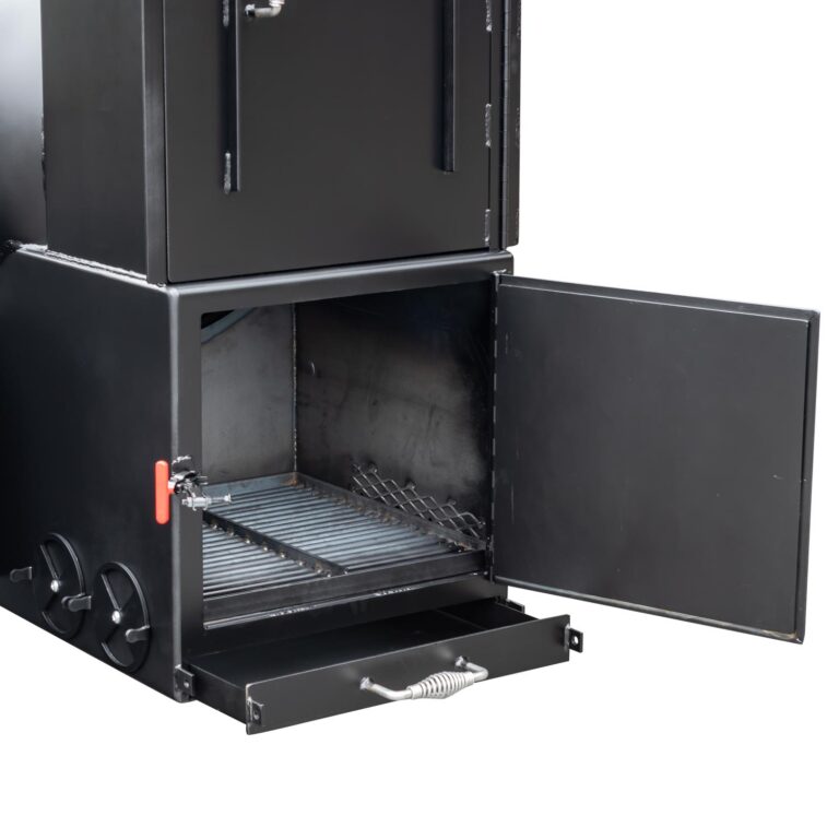 Firebox With Removable Grate and Ash Pan on TS250 Tank Smoker