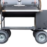 Optional Wagon Chassis, Stainless Steel Exterior Shelf, and Probe Ports on TS70P Tank Smoker