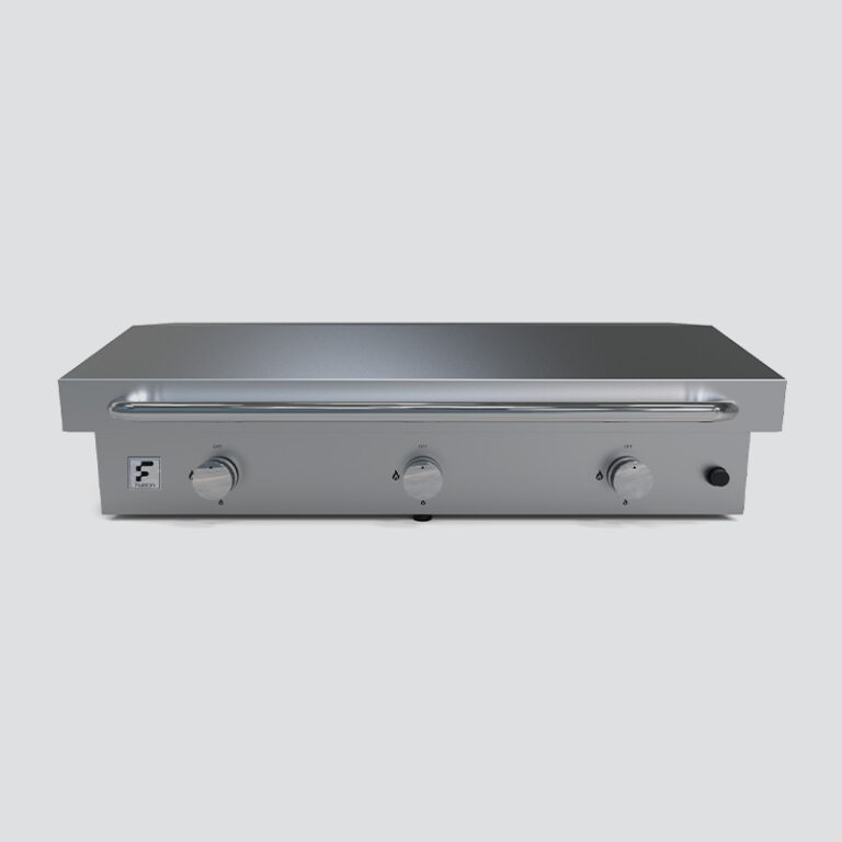 Fusion GFE105 Three-Burner Gas Griddle With Stainless Steel Lid