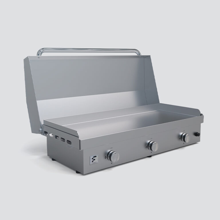 Fusion GFE105 Three-Burner Gas Griddle With Stainless Steel Lid