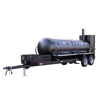 Meadow Creek TS1000 BBQ Smoker Trailer With Optional Stainless Steel Exterior Shelves